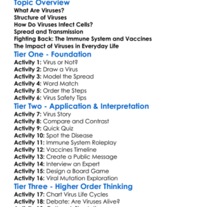 Viruses And How They Operate Worksheet Activity Booklet
