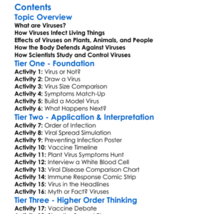 Viruses And Their Effects On Living Things Worksheet Activity Booklet