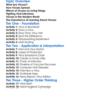 Viruses And Their Effects Worksheet Activity Booklet