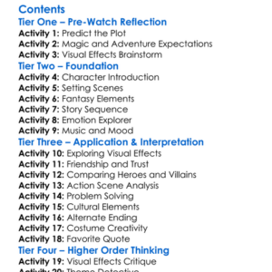 Visual Effects The Thief Of Bagdad 2008 Worksheet Activity Booklet