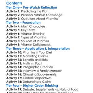 Vitamania The Sense And Nonsense Of Vitamins 2018 Worksheet Activity Booklet