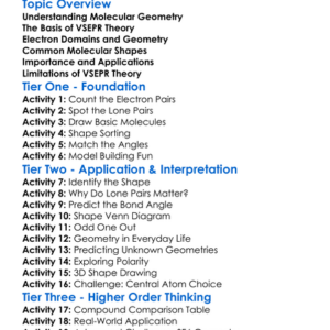 Vsepr Theory Worksheet Activity Booklet
