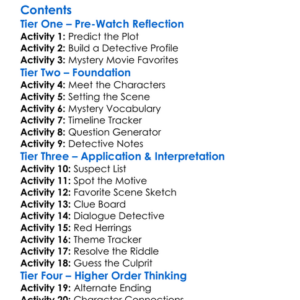 Wake Up Dead Man A Knives Out Mystery 2025 Worksheet Activity Booklet