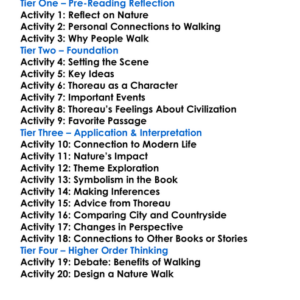 Walking Henry David Thoreau Worksheet Activity Booklet