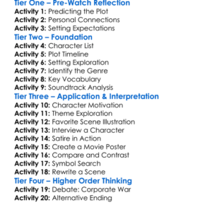 War Inc 2008 Worksheet Activity Booklet