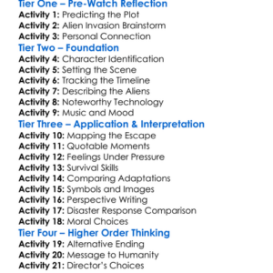 War Of The Worlds The Attack 2023 Worksheet Activity Booklet