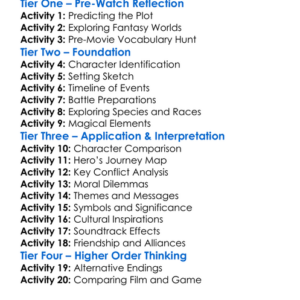 Warcraft 2016 Worksheet Activity Booklet