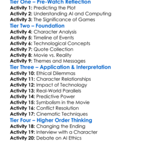 Wargames 1983 Worksheet Activity Booklet