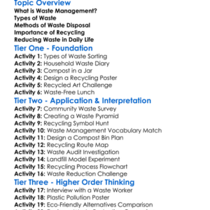 Waste Management And Recycling Worksheet Activity Booklet