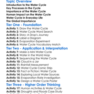 Water Cycle Worksheet Activity Booklet