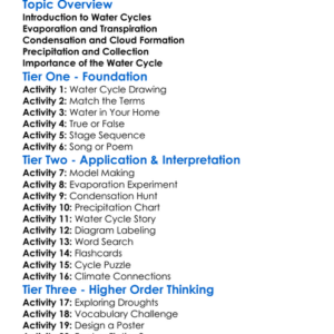 Water Cycles Worksheet Activity Booklet
