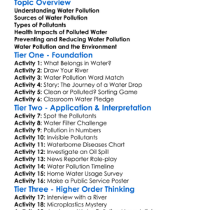 Water Pollution And Health Worksheet Activity Booklet