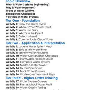 Water Systems Engineering Worksheet Activity Booklet