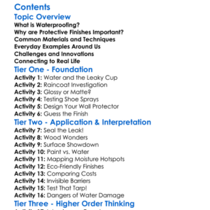 Waterproofing And Protective Finishes Worksheet Activity Booklet