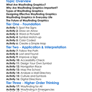 Wayfinding Graphics Worksheet Activity Booklet