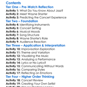 Wayne Shorter Live At Montreux 1996 1996 Worksheet Activity Booklet