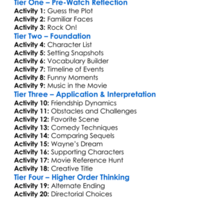 Waynes World 2 1993 Worksheet Activity Booklet