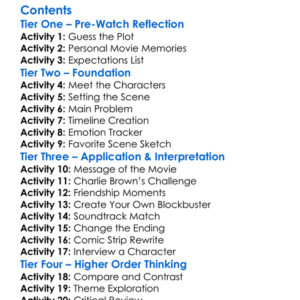 We Need A Blockbuster Charlie Brown 2008 Worksheet Activity Booklet