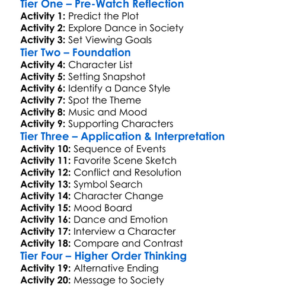 We Will Dance Again 2024 Worksheet Activity Booklet