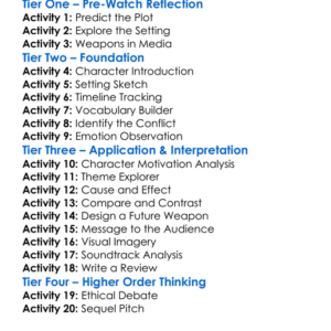 Weapons 2025 Worksheet Activity Booklet