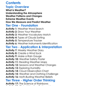 Weather And Atmospheric Conditions Worksheet Activity Booklet