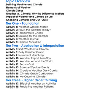 Weather And Climate Worksheet Activity Booklet