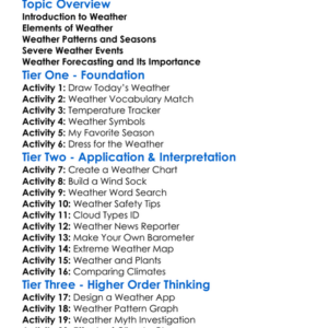 Weather And Weather Patterns Worksheet Activity Booklet