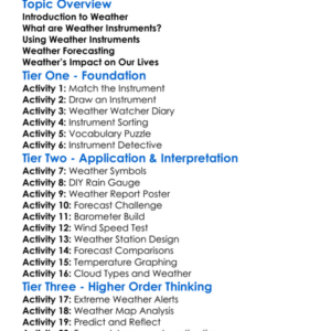 Weather Instruments And Forecasting Worksheet Activity Booklet