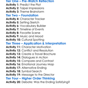 Weekend In Taipei 2024 Worksheet Activity Booklet