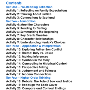 Weir Of Hermiston Robert Louis Stevenson Worksheet Activity Booklet