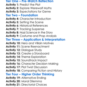 Werewolves Of The Third Reich 2018 Worksheet Activity Booklet