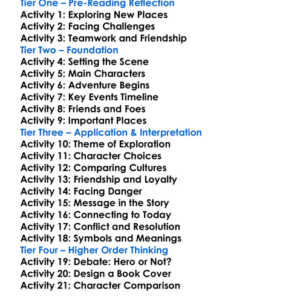 Westward Ho Charles Kingsley Worksheet Activity Booklet