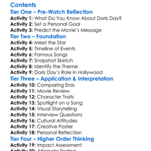 What A Difference A Day Made Doris Day Superstar 2009 Worksheet Activity Booklet