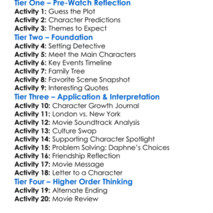 What A Girl Wants 2003 Worksheet Activity Booklet