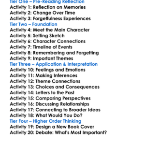 What Alice Forgot Liane Moriarty Worksheet Activity Booklet