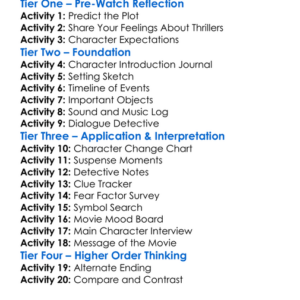 What Lies Beneath 2000 Worksheet Activity Booklet