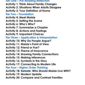 What Maisie Knew Henry James Worksheet Activity Booklet