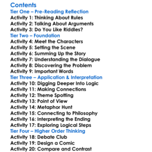 What The Tortoise Said To Achilles Lewis Carroll Worksheet Activity Booklet