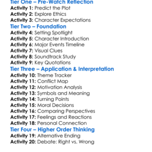 What Would You Kill For 2025 Worksheet Activity Booklet