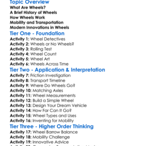 Wheels And Mobility Worksheet Activity Booklet