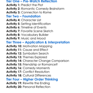 When In Rome 2010 Worksheet Activity Booklet