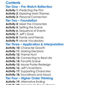 When Jeff Tried To Save The World 2018 Worksheet Activity Booklet