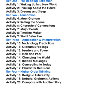 When The Sleeper Wakes Hg Wells Worksheet Activity Booklet