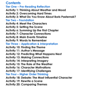 When The Weather Clears Boris Pasternak Worksheet Activity Booklet