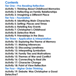 When We Were Orphans Kazuo Ishiguro Worksheet Activity Booklet