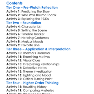 White Hot The Mysterious Murder Of Thelma Todd 1991 Worksheet Activity Booklet