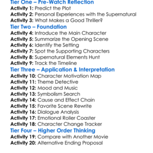 White Noise 2 The Light 2007 Worksheet Activity Booklet