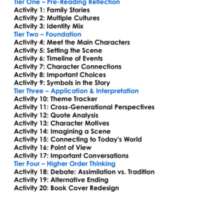 White Teeth Zadie Smith Worksheet Activity Booklet