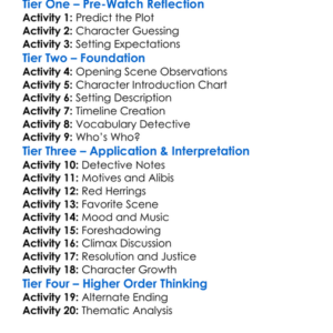 Who Killed Cooper Dunn 2022 Worksheet Activity Booklet