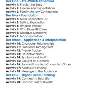 Who Killed Our Father 2023 Worksheet Activity Booklet